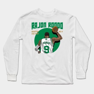 Rajon Rondo Comic Style Art Long Sleeve T-Shirt